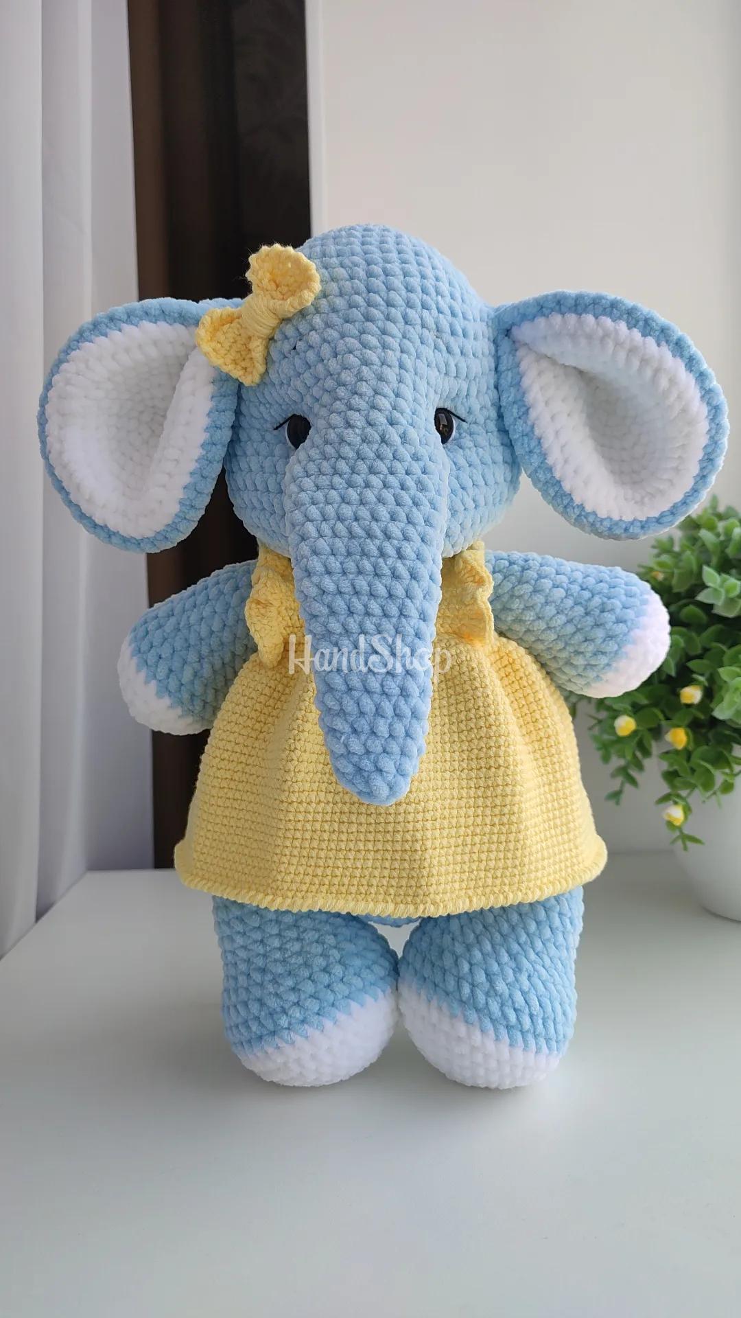 Авторська м'яка іграшка великий слоник дівчинка Ukraine Авторська м'яка іграшка великий слоник дівчинка Ukraine