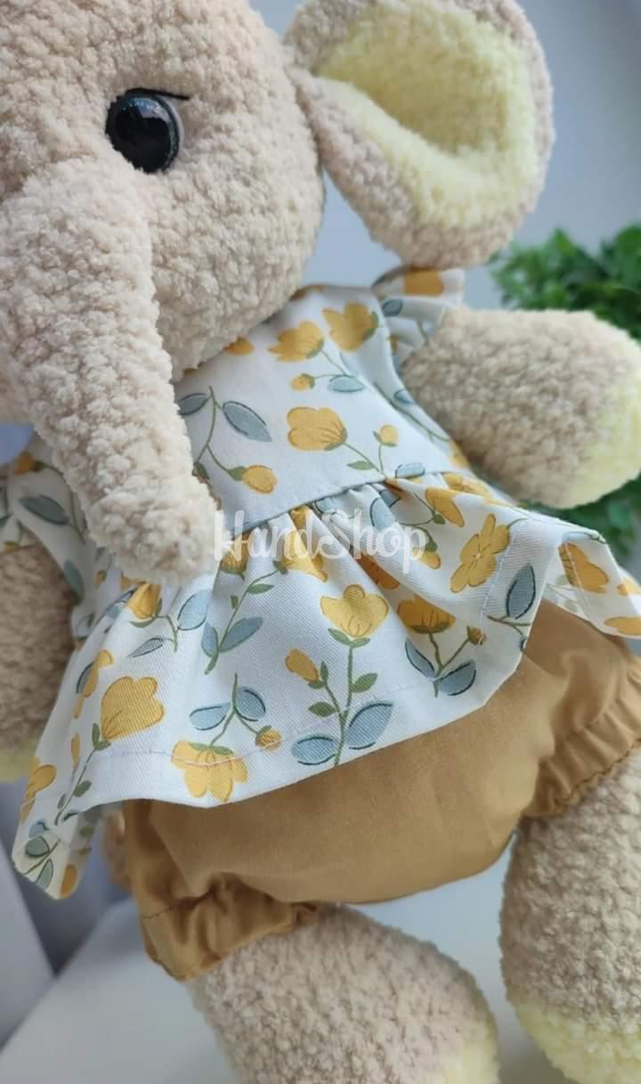 Дитяча м’яка іграшка великий слоник дівчинка у сукні Дитяча м’яка іграшка великий слоник дівчинка у сукні