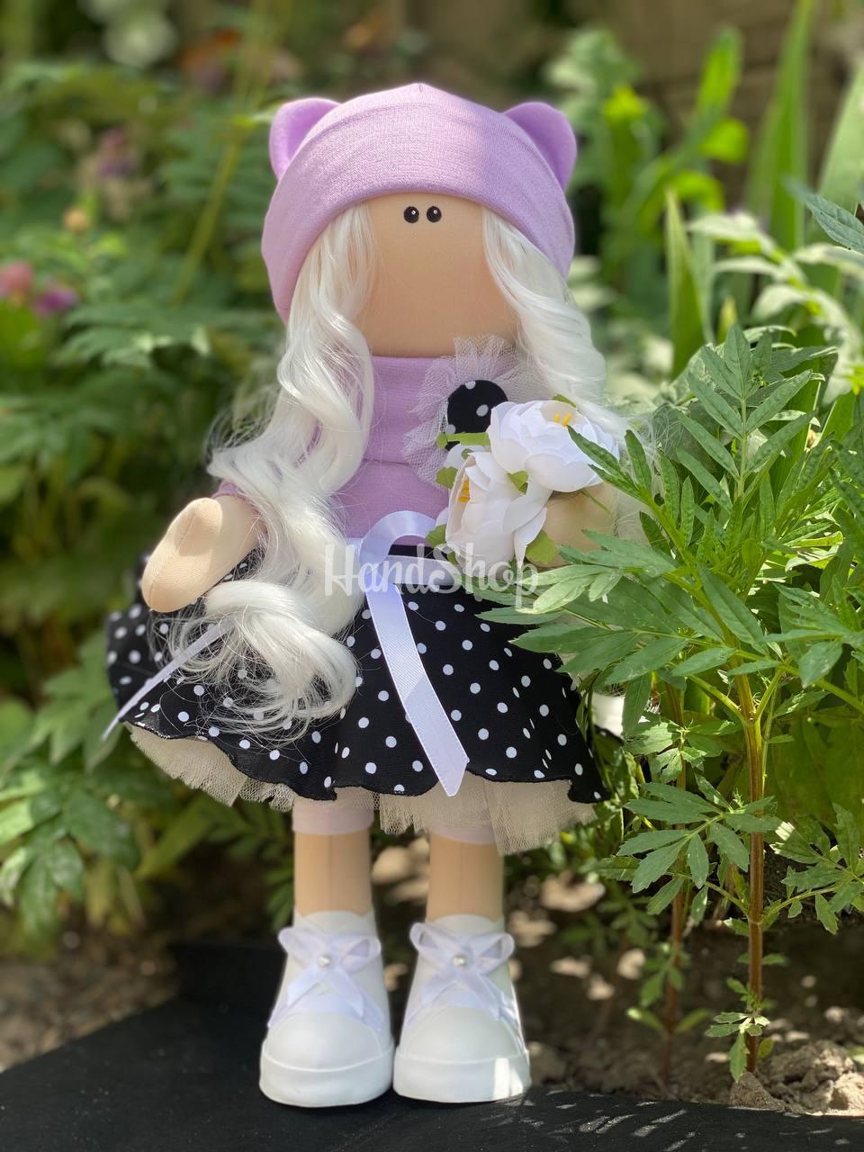 Лялька текстильна блондинка з довгим волоссям Лялька текстильна блондинка з довгим волоссям