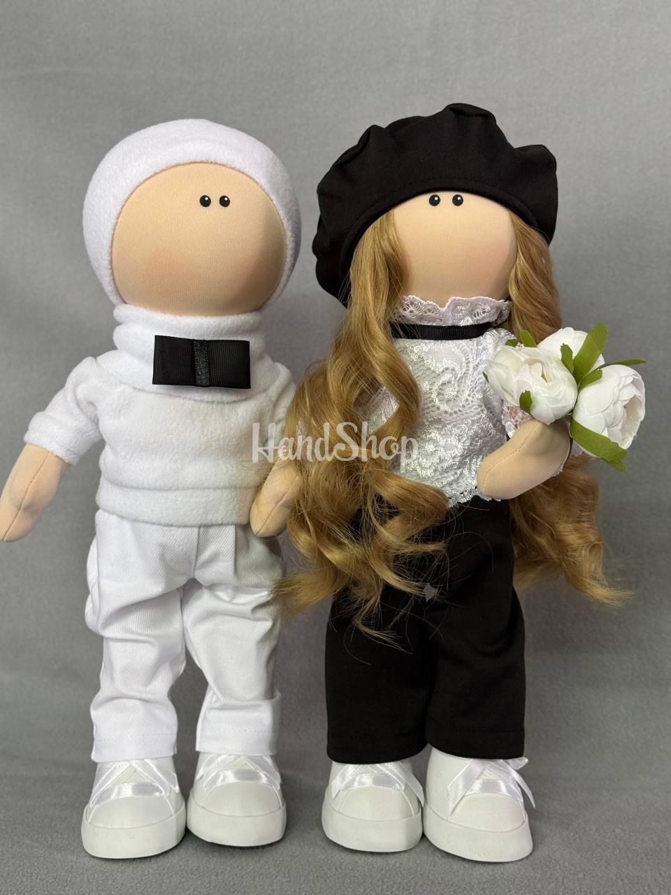 Стильна весільна пара ляльки інтер’єрні наречений і наречена Стильна весільна пара ляльки інтер’єрні наречений і наречена