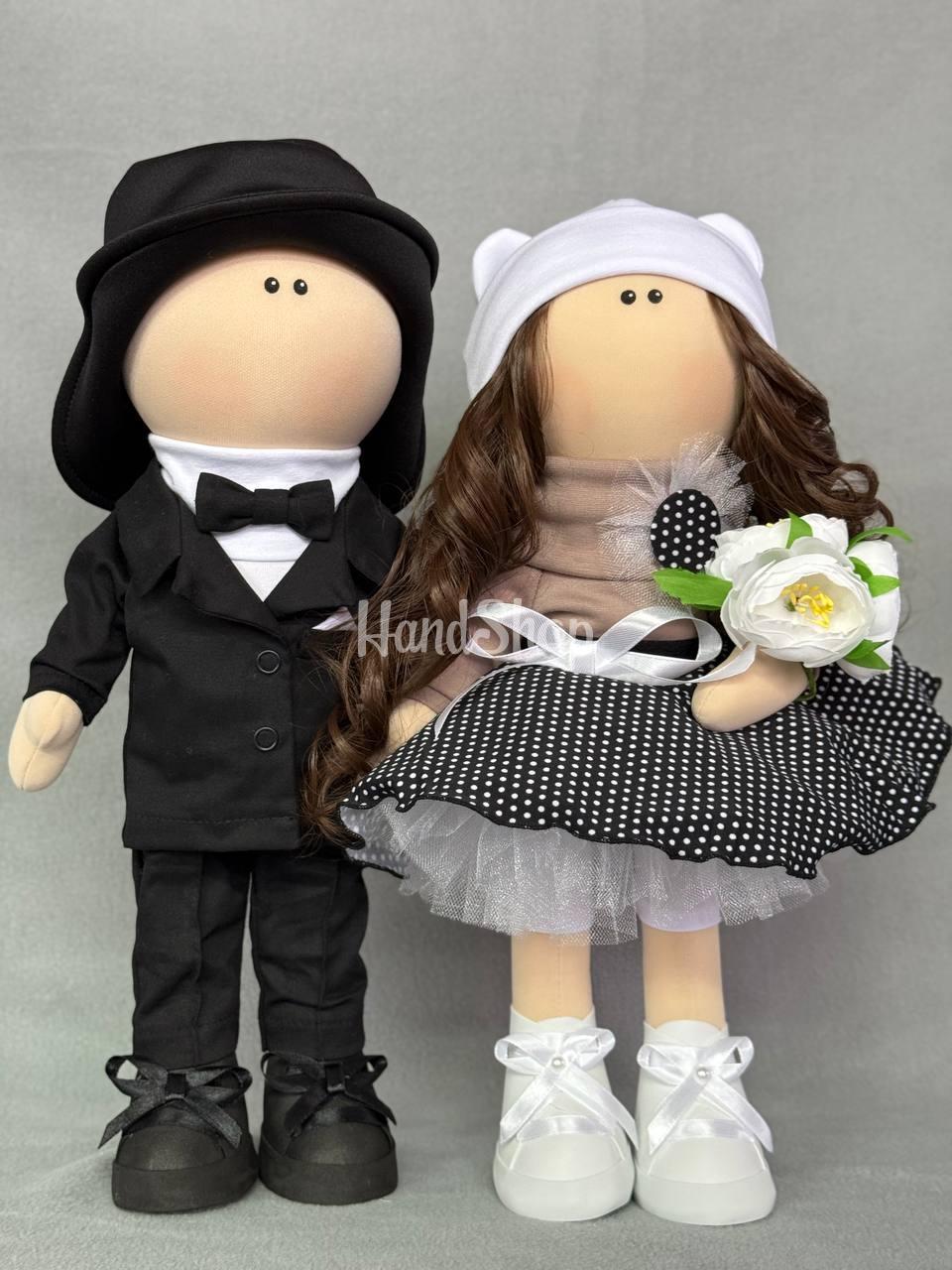 Сувенірна весільна пара ляльки інтер’єрні наречений і наречена Сувенірна весільна пара ляльки інтер’єрні наречений і наречена