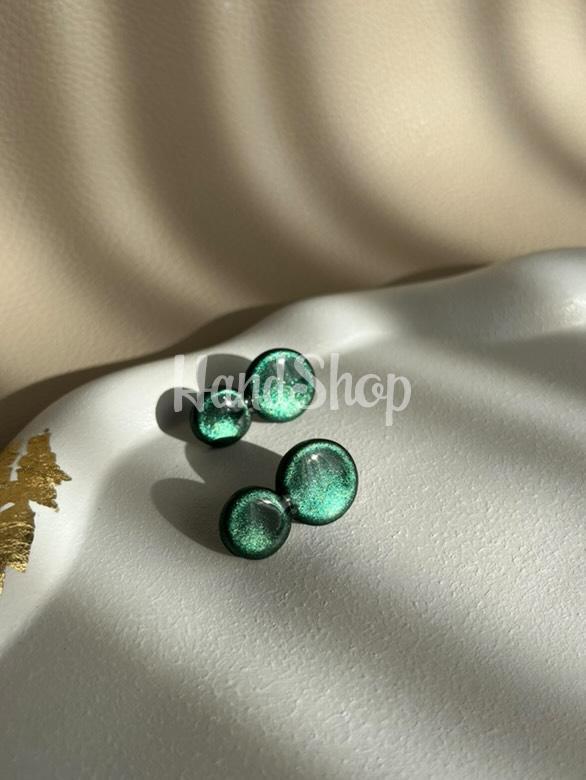 Стильні жіночі святкові сережки геометричні круглі, смола Стильні жіночі святкові сережки геометричні круглі, смола