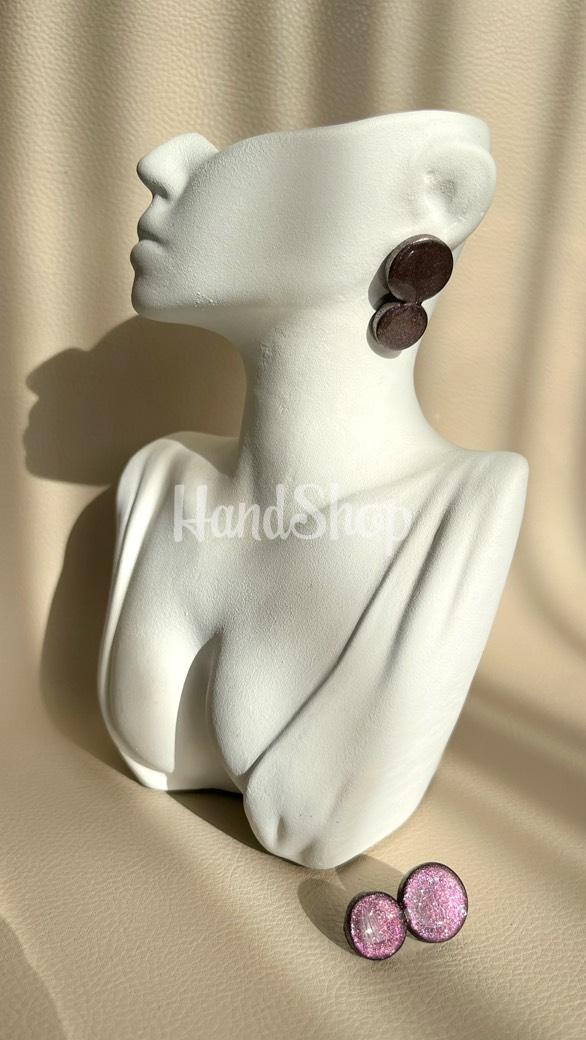 Жіночі святкові сережки геометричні круглі глина, смола Жіночі святкові сережки геометричні круглі глина, смола