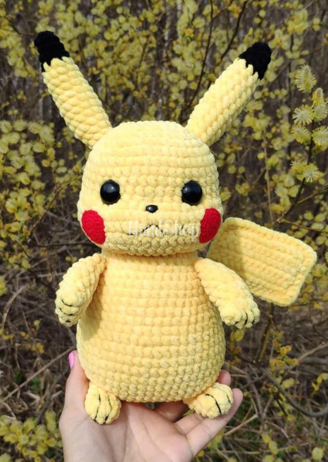 Велика дитяча в'язана іграшка сувенірна Покемон Велика дитяча в'язана іграшка сувенірна Покемон