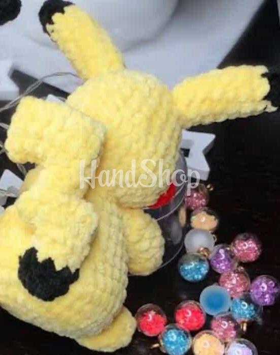 Велика дитяча в'язана іграшка сувенірна Покемон Велика дитяча в'язана іграшка сувенірна Покемон
