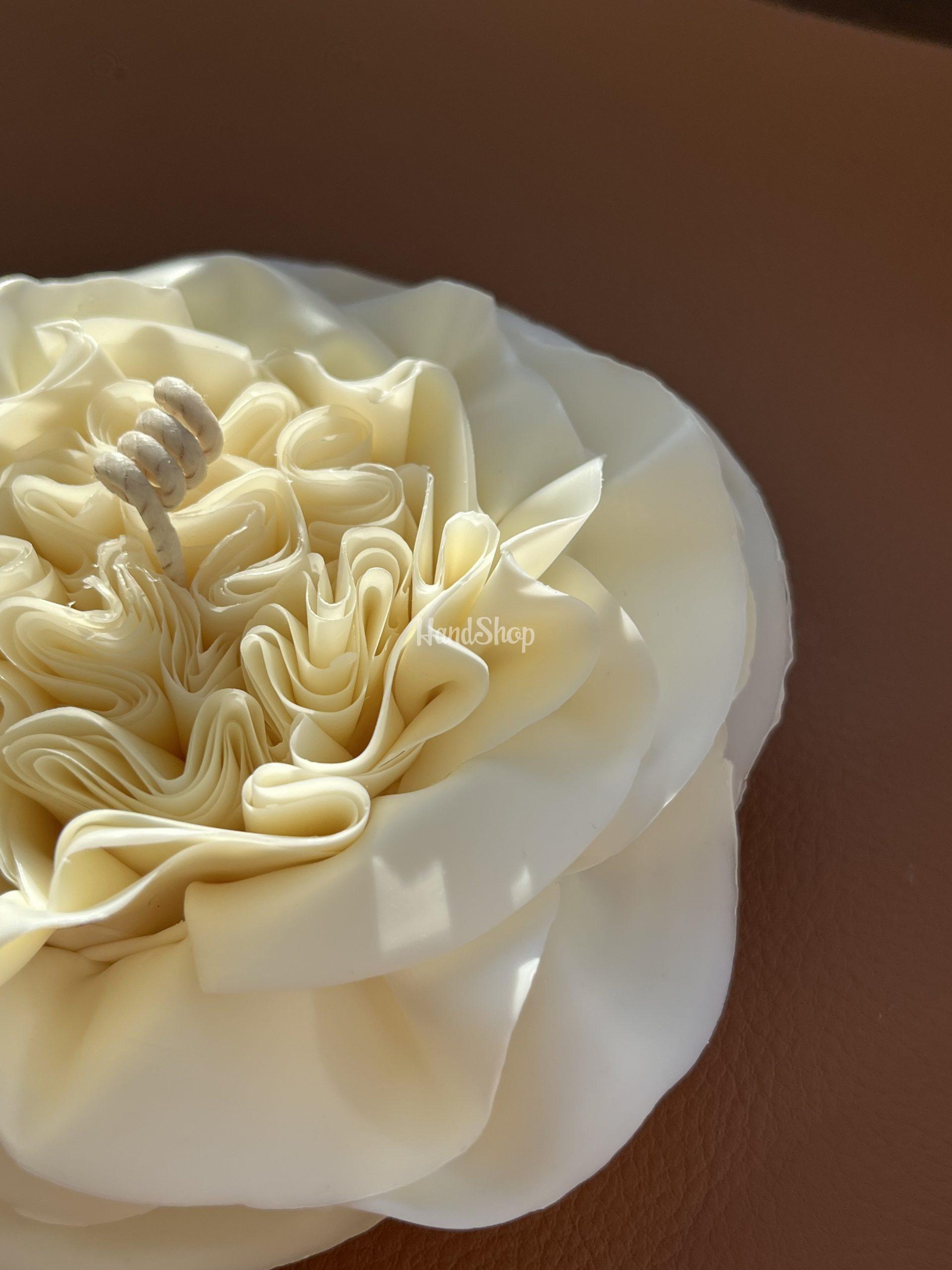 Свічка квітка біла троянда натуральний бджолиний віск Свічка квітка біла троянда натуральний бджолиний віск