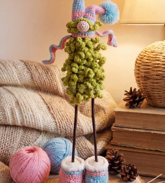 Авторські новорічні сувеніри 2026 в'язані ялинки парочка