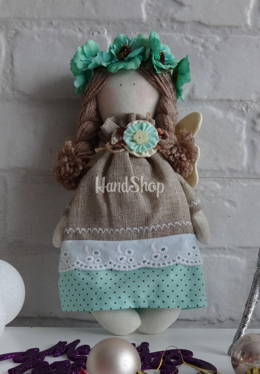 Авторская интерьерная кукла из мешковины ангел Авторская интерьерная кукла из мешковины ангел