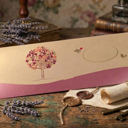 Конверт для грошей листівка романтичні пташечки дерево