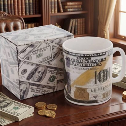 Оригінальна велика чоловіча чашка 100 $, кераміка 800 мл