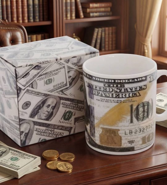 Оригінальна велика чоловіча чашка 100 $, кераміка 800 мл