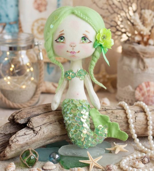 Інтер’єрна маленька лялька сувенірна казкова русалка