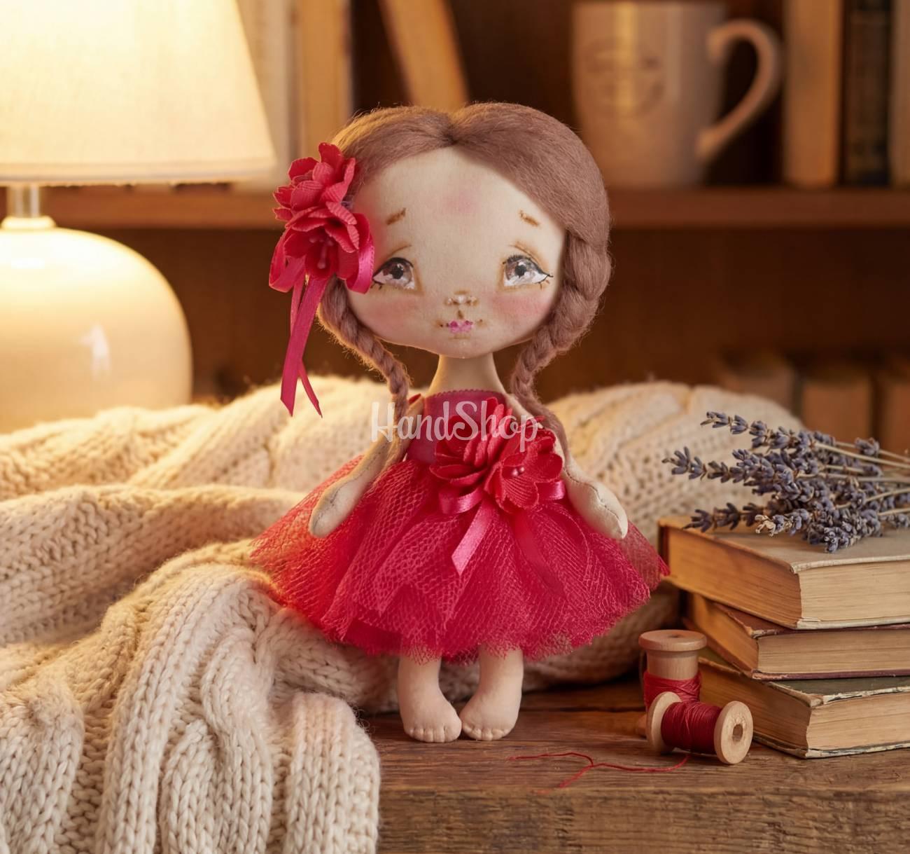 Дитяча маленька ігрова лялечка з косичками у рожевій сукні Дитяча маленька ігрова лялечка з косичками у рожевій сукні