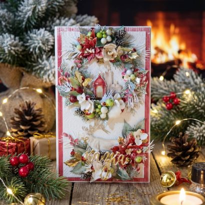 Святкова різдвяна листівка зимова казка Новий рік 2026