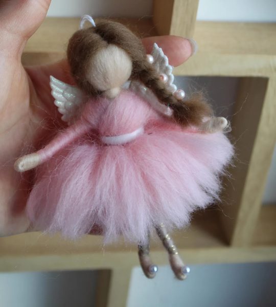 Іграшка підвіска лялька ангел балерина новорічна на ялинку