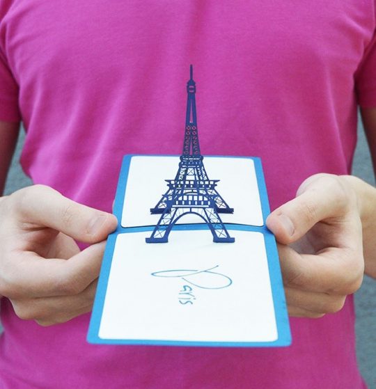 Открытка 3d своими руками Париж
