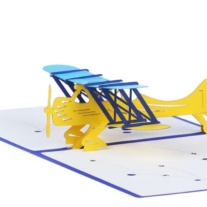 Об’ємна чоловіча листівка ручної роботи 3d літак Ukraine