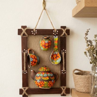 Авторська підвіска панно петриківський розпис дерев'яна рамка