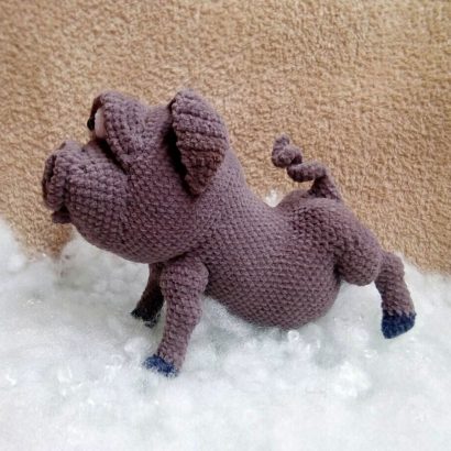 Вязанные игрушки крючком новогодняя игрушка свинья