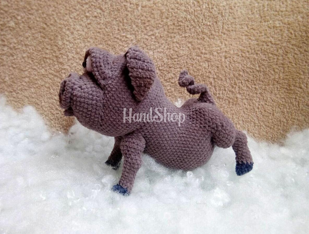 Вязанные игрушки крючком новогодняя игрушка свинья Вязанные игрушки крючком новогодняя игрушка свинья