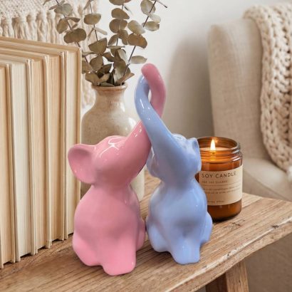 Декоративні порцелянові слоники пара сувенір boy&girl