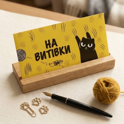 Красивий конверт для грошей котик день народження