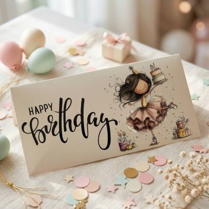 Дитячий святковий конверт для грошей на день народження