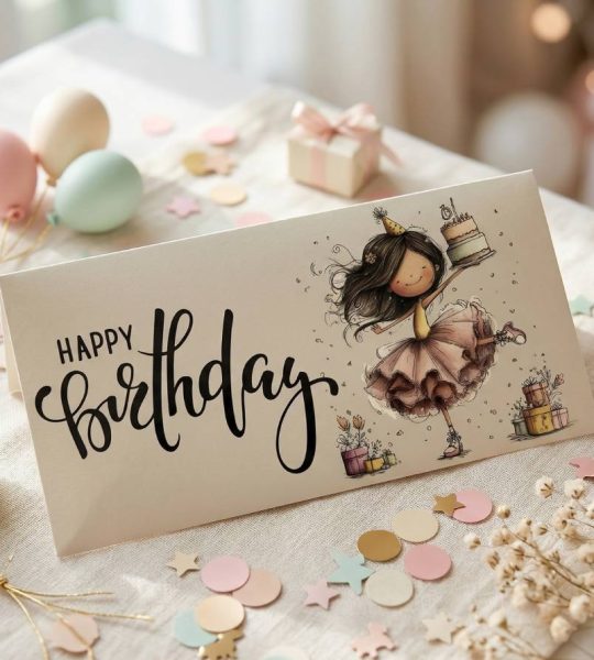 Дитячий святковий конверт для грошей на день народження