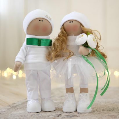 Куклы тильды свадебная пара жених и невеста