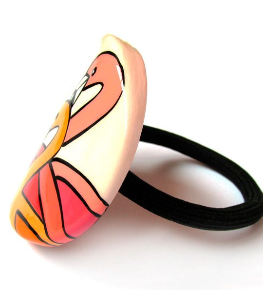 Резинка для волос розовый фламинго