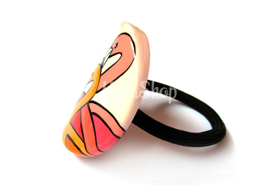 Резинка для волос розовый фламинго Резинка для волос розовый фламинго