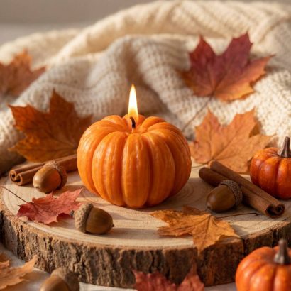 Набір свічок гарбузики Halloween бджолиний віск, 3 шт!