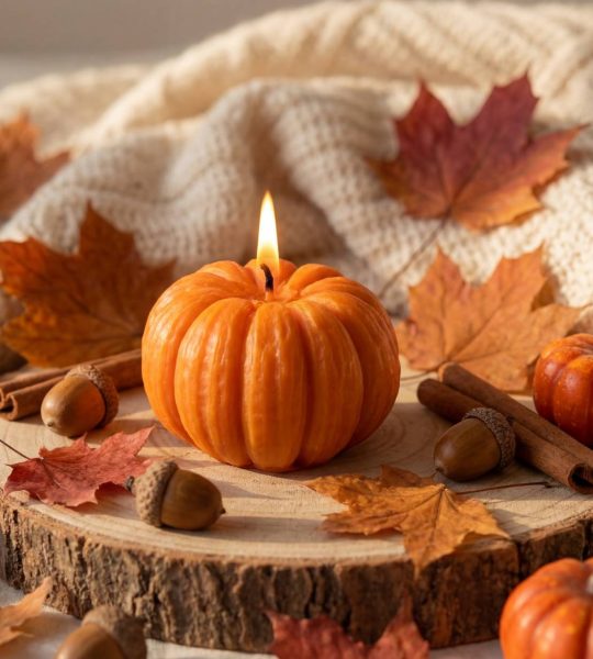 Набір свічок гарбузики Halloween бджолиний віск, 3 шт!