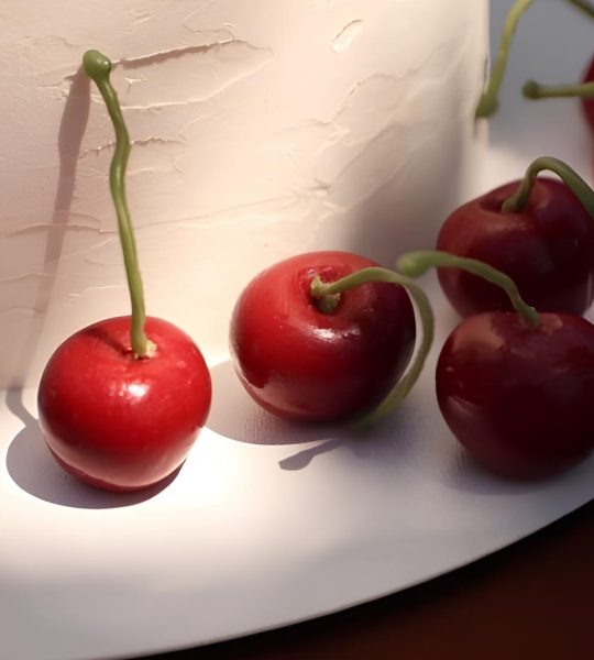 Набір свічки ягідки вишень бджолиний віск, 3 шт!