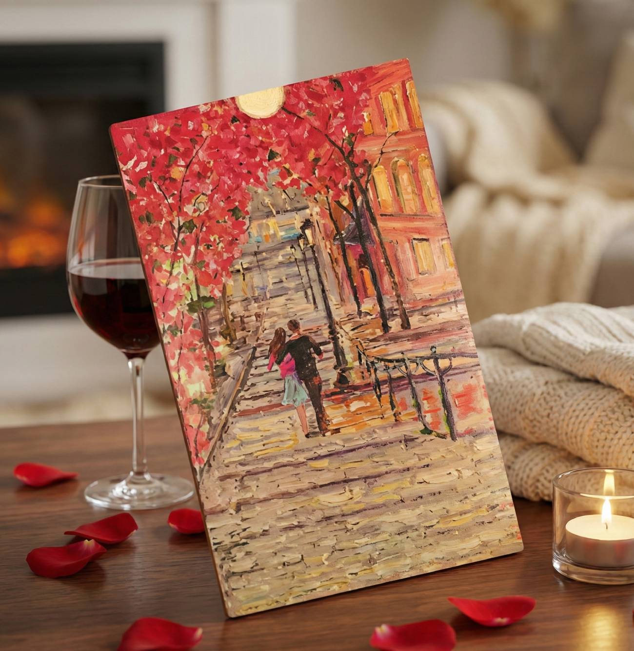 Коли любов говорить без слів» - ексклюзивна вітальна листівка-конверт для найважливіших зізнань із витонченою текстурою та атмосферною ілюстрацією прогулянки удвох