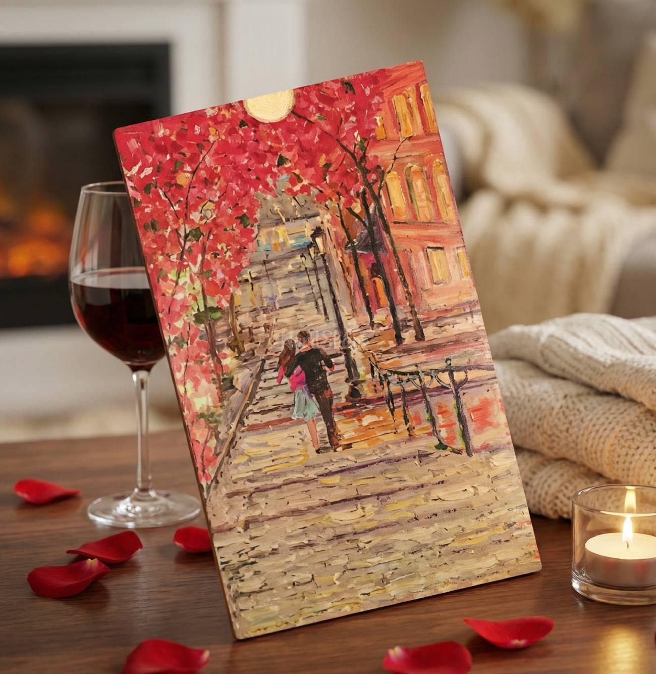 Романтична вітальна листівка конверт закохана пара Романтична вітальна листівка конверт закохана пара