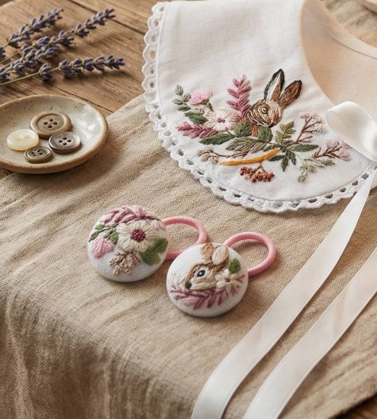 Дитячі резинки для волосся квіти та великодній кролик, 2шт