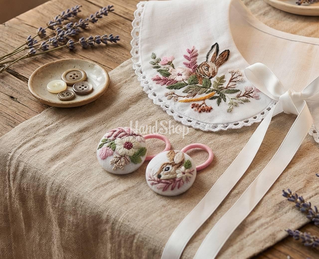 Дитячі резинки для волосся квіти та великодній кролик, 2шт Дитячі резинки для волосся квіти та великодній кролик, 2шт