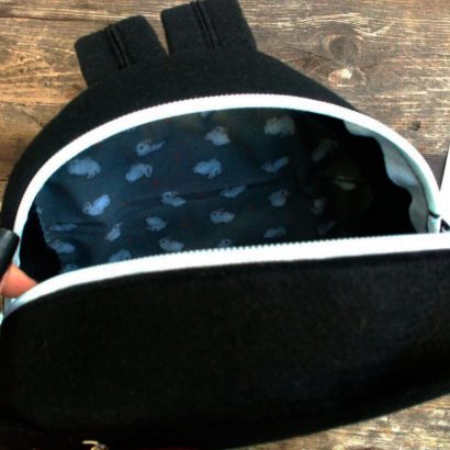 Детский рюкзак кошка красный бант фетр