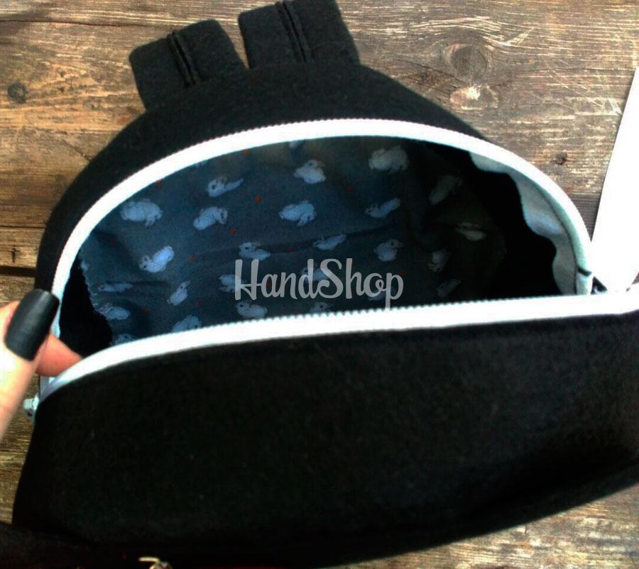 Детский рюкзак кошка красный бант фетр Детский рюкзак кошка красный бант фетр