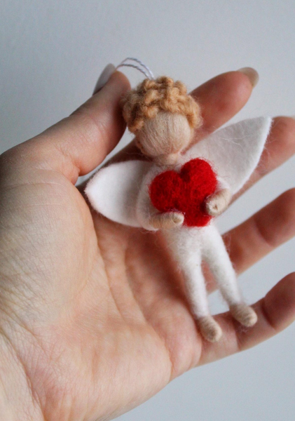 Лялька із вовни хлопчик валентин ангел підвіска 2025