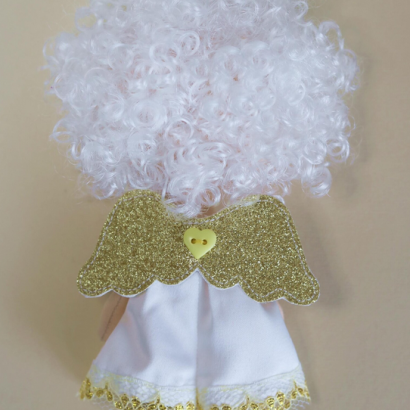 Сувенірна лялька з кудрявим волоссям ангелик