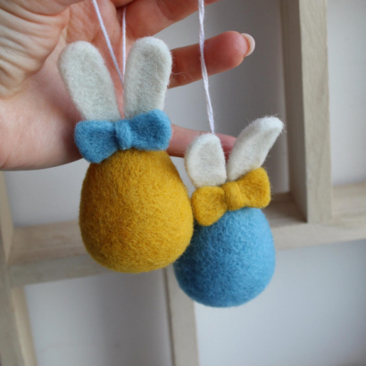 Великодні яйця з вушками патріотичні пара, 2 шт!