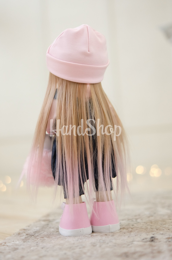 Інтер'єрна лялька ігрова в комбінезоні з довгим волоссям Інтер'єрна лялька ігрова в комбінезоні з довгим волоссям