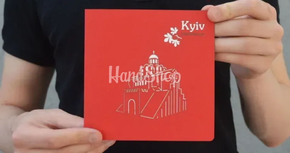 Сувенірна 3d листівка пам'ятка архітектури Києва Золоті Ворота