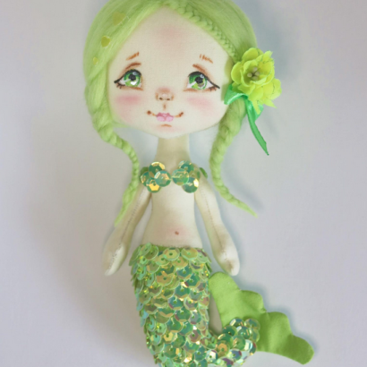 Інтер'єрна маленька лялька сувенірна казкова русалка