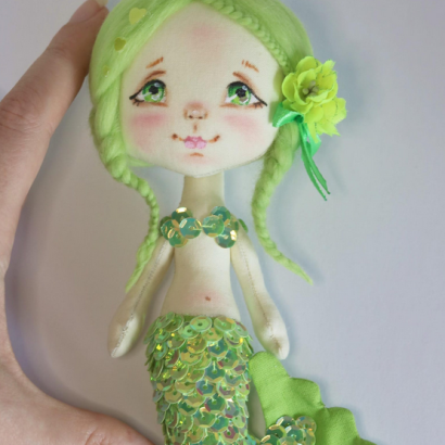 Інтер'єрна маленька лялька сувенірна казкова русалка