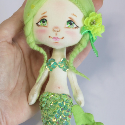 Інтер'єрна маленька лялька сувенірна казкова русалка