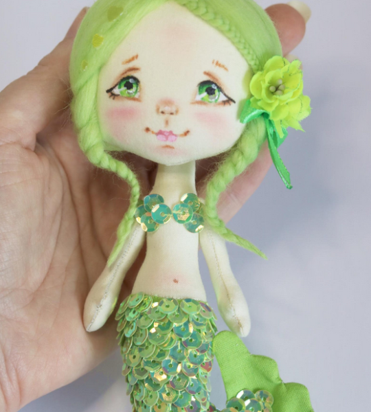 Інтер'єрна маленька лялька сувенірна казкова русалка