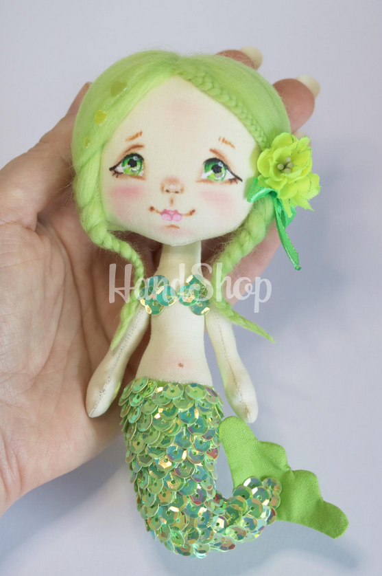 Інтер'єрна маленька лялька сувенірна казкова русалка Інтер'єрна маленька лялька сувенірна казкова русалка